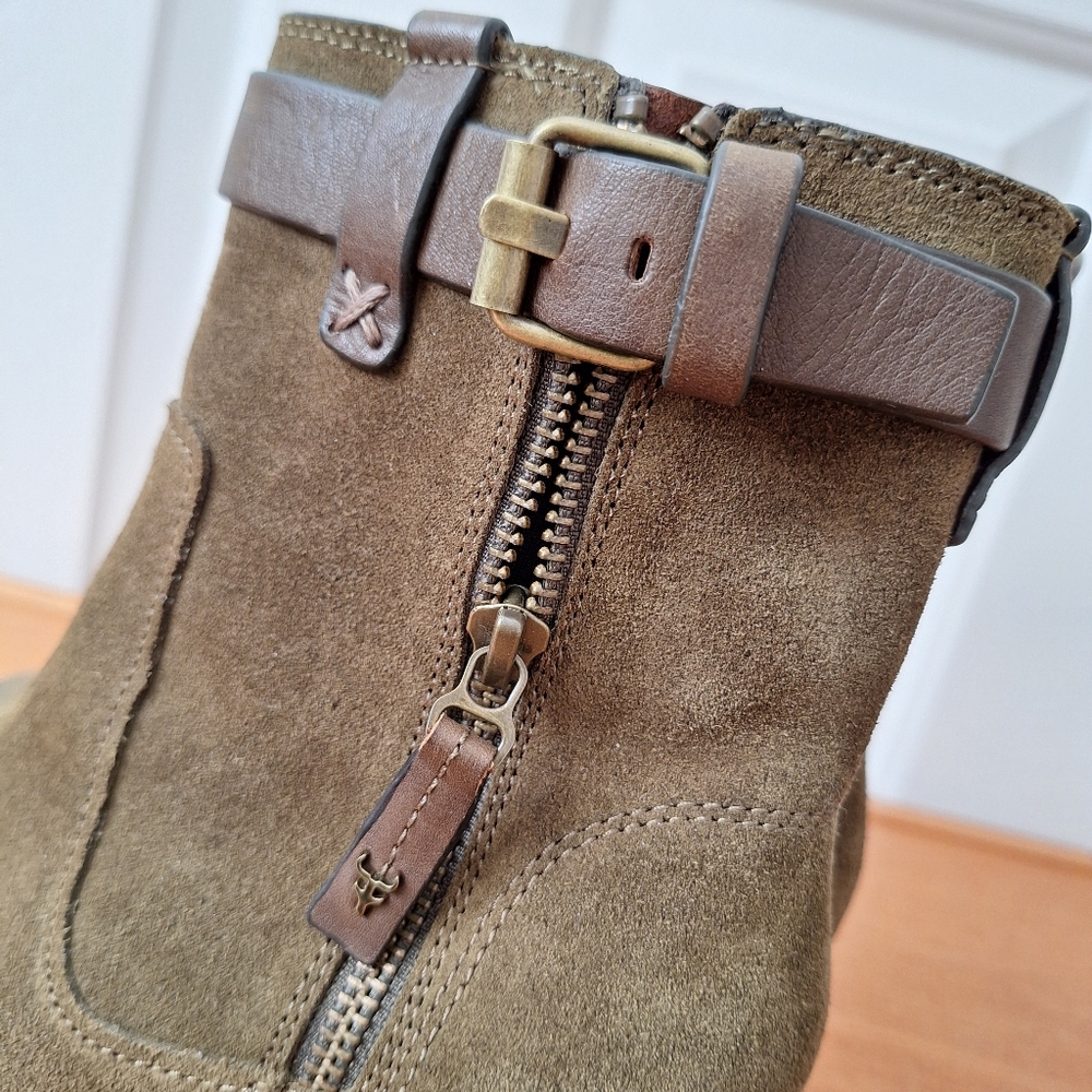Trask Olive Suede Harness Boots Waterproof Madison Equestrian NEW Women 6 - Picture 8 of 15